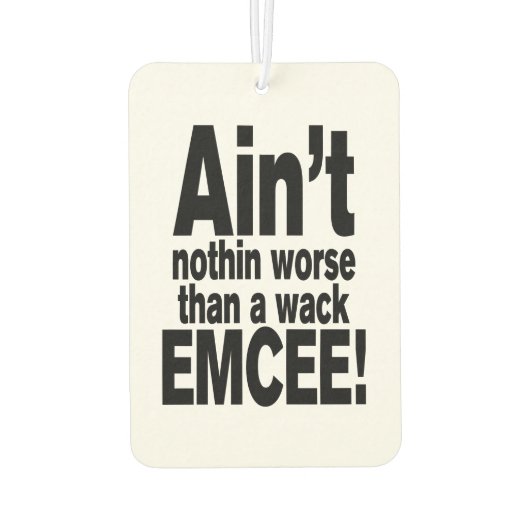 完璧な司会者ほど悪くはない! カーエアーフレッシュナー (裏面)