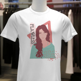 完璧な女性の力を与える抽象芸術グラフィック Tシャツ