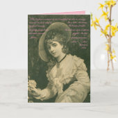 完璧な女性 – ビクトリアン引用文 カード (黄色い花)
