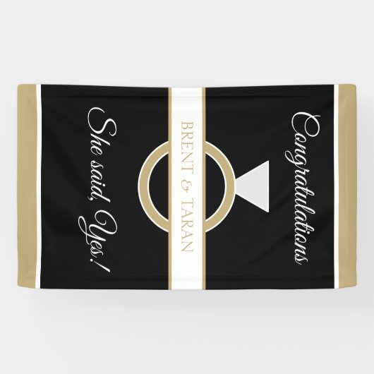 完璧な婚約パーティバナー 横断幕 (横)