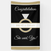 完璧な婚約パーティバナー 横断幕 (縦)