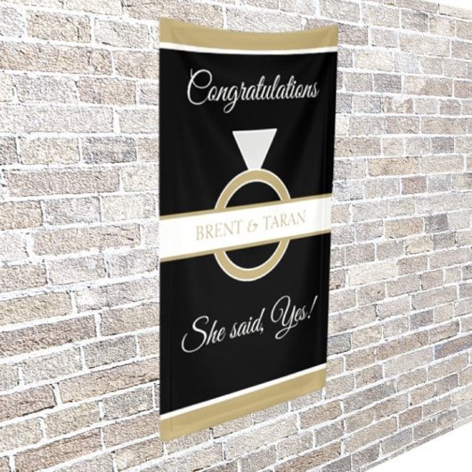 完璧な婚約パーティバナー 横断幕