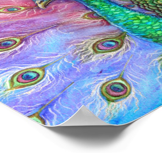 完璧な孔雀。 ポスター (角)