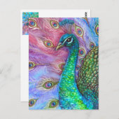 完璧な孔雀。 ポストカード (正面/裏面)