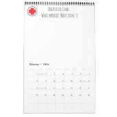 完璧な学校ナースカレンダー！ カレンダー (2月 2026)