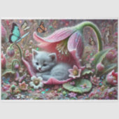 完璧な庭の猫の魔法デコパージュ 薄葉紙 (正面)