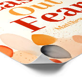 完璧な愛が恐怖を投げ出すボホ・クリスチャン・アート ポスター (角)