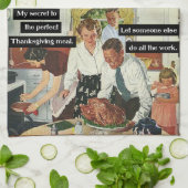 完璧な感謝祭のディナープレイドの秘密 キッチンタオル (折り畳み)