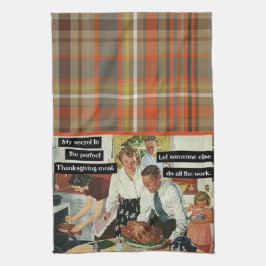 完璧な感謝祭のディナープレイドの秘密 キッチンタオル