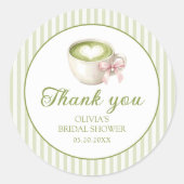 完璧な抹茶グリーンの結婚前お祝いが見つかった ラウンドシール (正面)