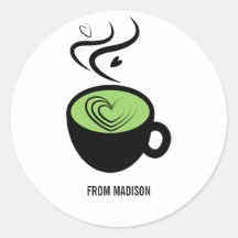 完璧な抹茶バレンタインラブステッカー