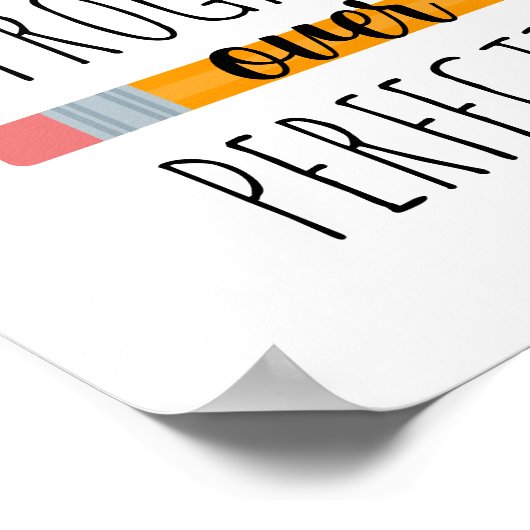 完璧な教室で進やる気を起こさせるむ ポスター (角)