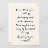 完璧な文房具結婚などを作り出す 招待状 (正面/裏面)