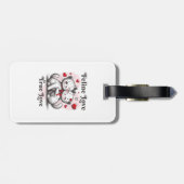 "完璧な旅行仲間：猫好きのデュオ旅行 ラゲッジタグ (裏面横)