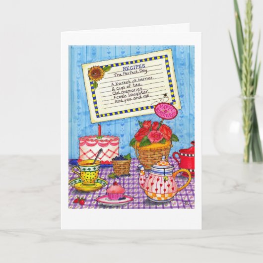 完璧な日の誕生日カードのレシピ カード (正面)