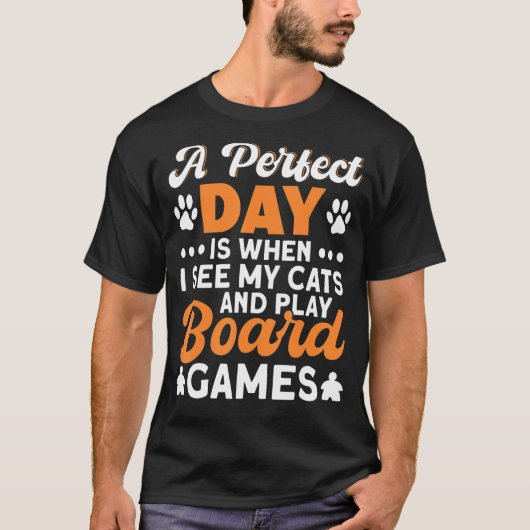 完璧な日ネコ猫ボードゲーム4 Tシャツ (正面)
