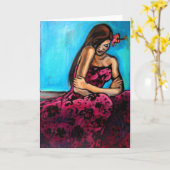 「完璧な日」アートプリントグリーティングカード カード (黄色い花)