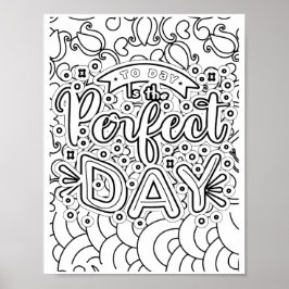 完璧な日 – カラーリングページ ポスター