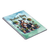 完璧な日 |女読の子と猫と植物 ノートブック (右側)