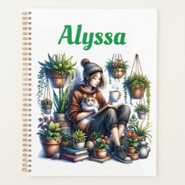完璧な日 |女読の子と猫と植物 プランナー手帳