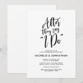 完璧な書道ポストのブ結婚ランチ招待状 招待状 (正面/裏面)