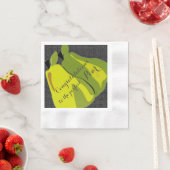 完璧な梨のおめでとう 縁ありカクテルナプキン (インサイチュ)