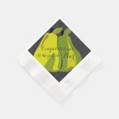 完璧な梨のおめでとう 縁ありカクテルナプキン (角)