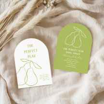 完璧な梨の手描き ブライダルシャワー