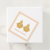 完璧な梨の漫画の花嫁と花婿エレガントな結婚式 フェイバータグ (インサイチュ)