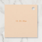 完璧な梨の漫画の花嫁と花婿エレガントな結婚式 フェイバータグ (裏面)