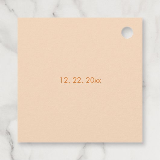 完璧な梨の漫画の花嫁と花婿エレガントな結婚式 フェイバータグ (裏面)