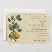 完璧な梨ペアの果樹園、納屋、ファーム結婚ズ 招待状 (正面)