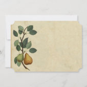 完璧な梨ペアの果樹園、納屋、ファーム結婚ズ 招待状 (裏面)