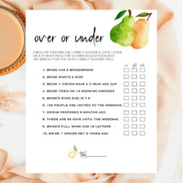 完璧な梨 – カップルのシャワーまたはゲームの下