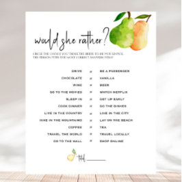 完璧な梨 – ブライダルシャワーは彼女はむしろゲーム