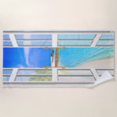 完璧な波に乗る ビーチタオル (正面)