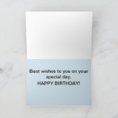 完璧な海辺の虹色の誕生日カード カード (内部)