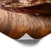 完璧な焼き目がついた高級牛肉ステーキ ポスター (角)