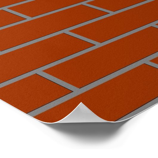 完璧な煉瓦の壁 ポスター (角)