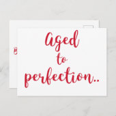 完璧な熟成 | 面白い名言 / 誕生日 ポストカード (正面/裏面)