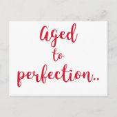 完璧な熟成 | 面白い名言 / 誕生日 ポストカード (正面)