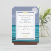 完璧な瞬間ムーンライトティール（緑がかった色）海ビーチ結婚式 (スタンド正面)