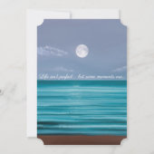 完璧な瞬間ムーンライトティール（緑がかった色）海ビーチ結婚式 (裏面)