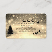 完璧な素晴らしクリスマスディアスノーイエロー 名刺 (裏面)