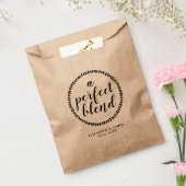 完璧な素朴モダンブレンドのカスタムウェディングコーヒー フェイバーバッグ (封をした状態)