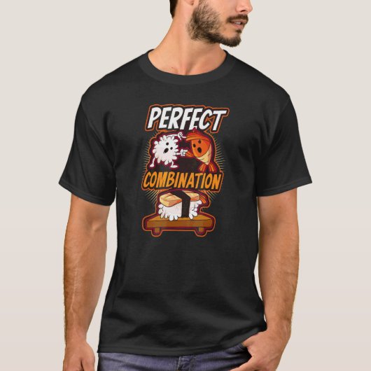 完璧な組み合わせの寿司 Tシャツ (正面)