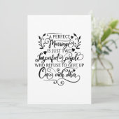 完璧な結婚とは、ただ２つの不完全な人がお互いを諦めないこと カード (スタンド正面)