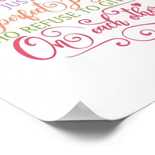 完璧な結婚は二つの不完全な人々にすぎない ポスター (角)