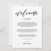 完璧な結婚式のタイムライン / 行程カード 招待状 (裏面)