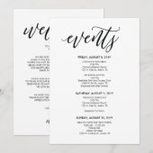 完璧な結婚式のタイムライン / 行程カード 招待状 (正面/裏面)